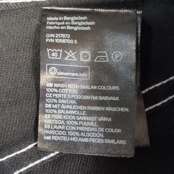 Divided Jeans Womens 4 Black Wide Leg Cargo Pants High Rise Contrast Stitch Y2K - Picture 11 of 12